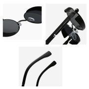 Men's Euro-American Street Style Punk Vintage Metal Sunglasses - Unique Windproof Small Round Frame UV Protection - Image 2